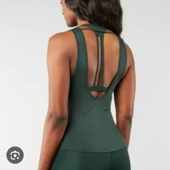 Buffbunny Botanical Athletic Tank Top Green Size small - Picture 2 of 7